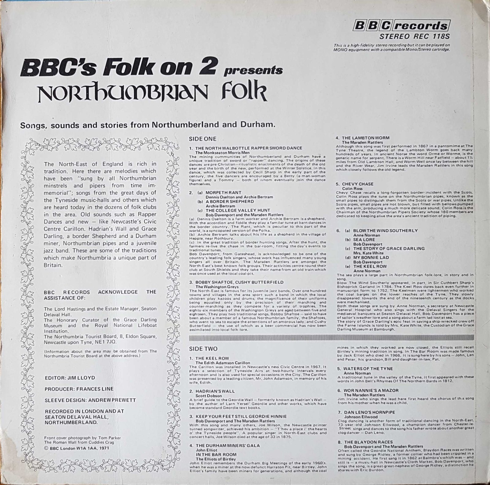 Back cover of REC 118